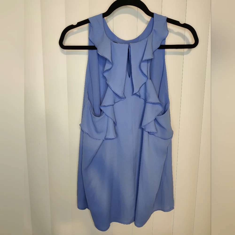 Loft periwinkle blue blouse size medium - Picture 2 of 3